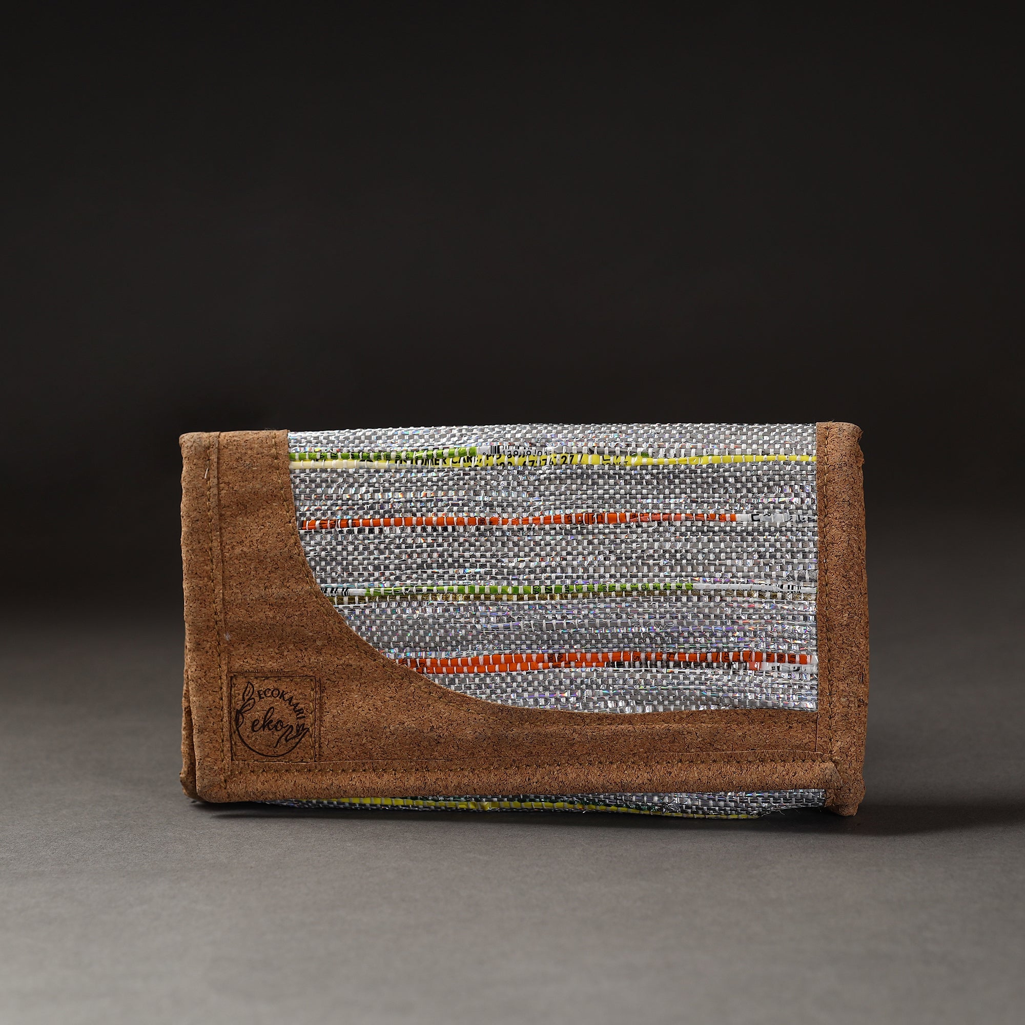 Multicolor Upcycled Weave Handcrafted Clutch