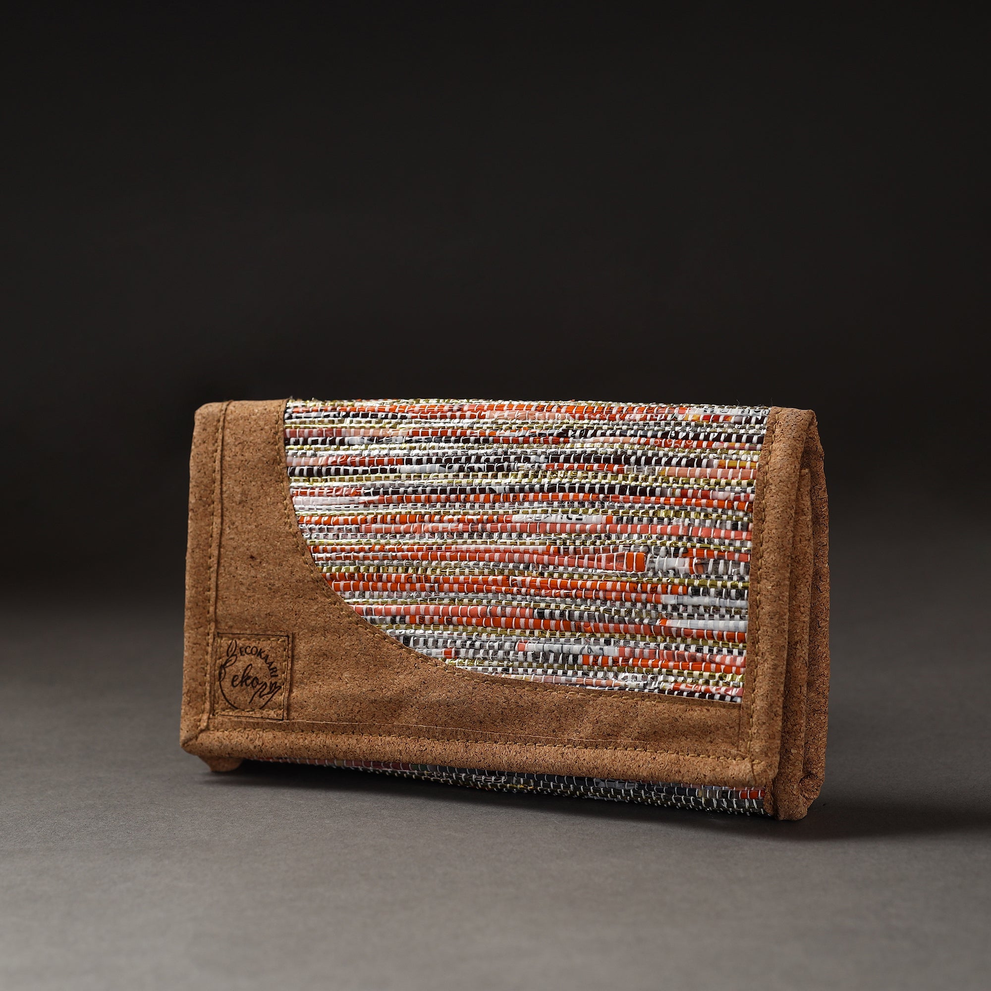 Multicolor Upcycled Weave Handcrafted Clutch