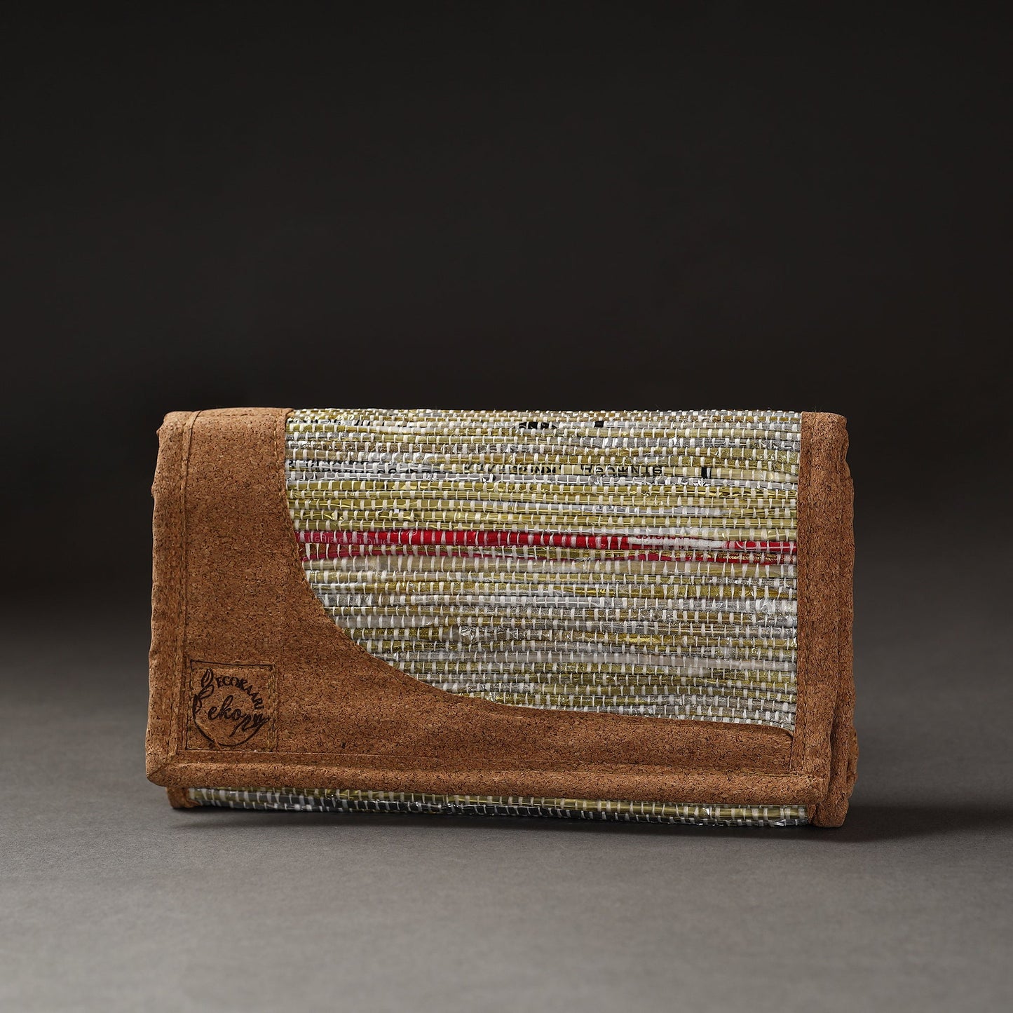 Multicolor Upcycled Weave Handcrafted Clutch