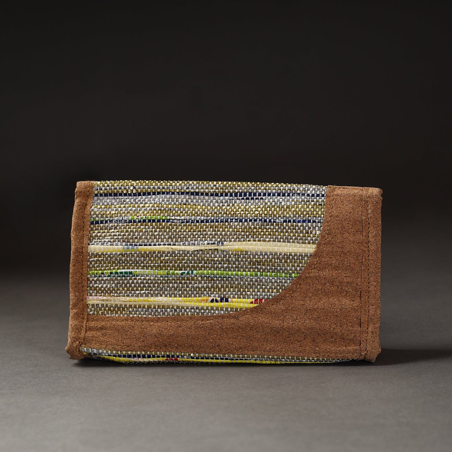 Multicolor Upcycled Weave Handcrafted Clutch