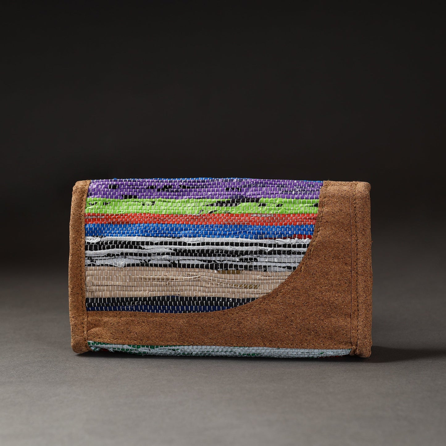 Multicolor Upcycled Weave Handcrafted Clutch