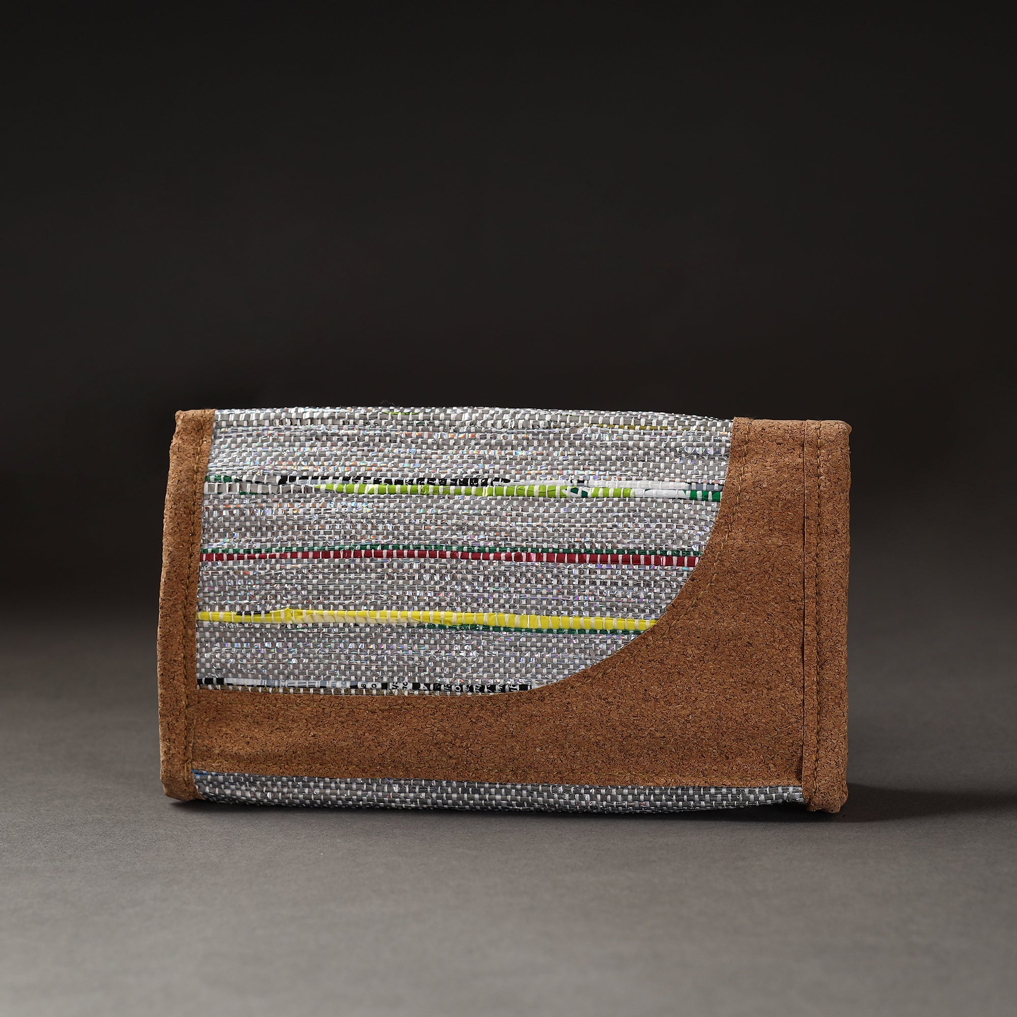 Multicolor Upcycled Weave Handcrafted Clutch