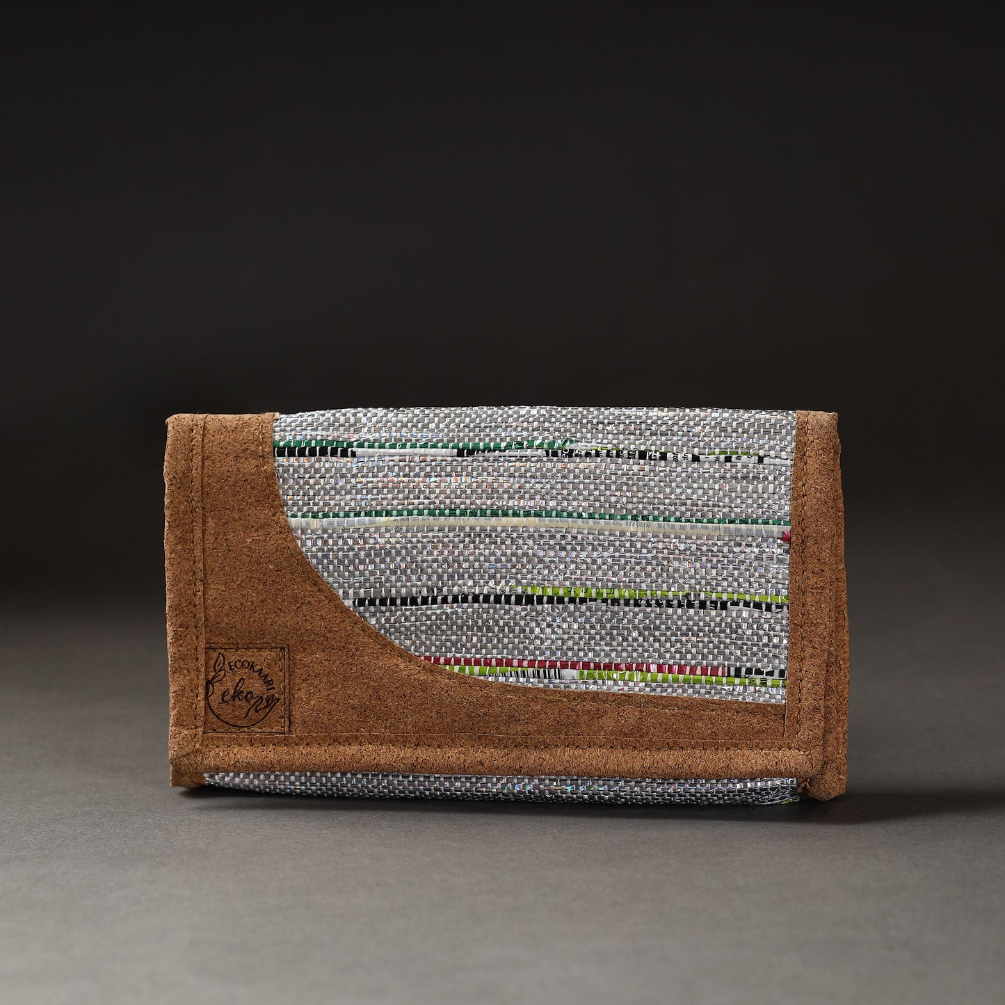 Multicolor Upcycled Weave Handcrafted Clutch