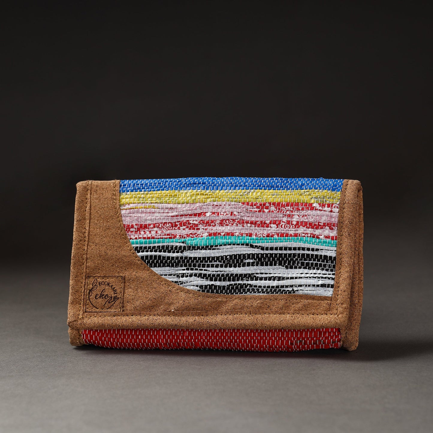 Multicolor Upcycled Weave Handcrafted Clutch