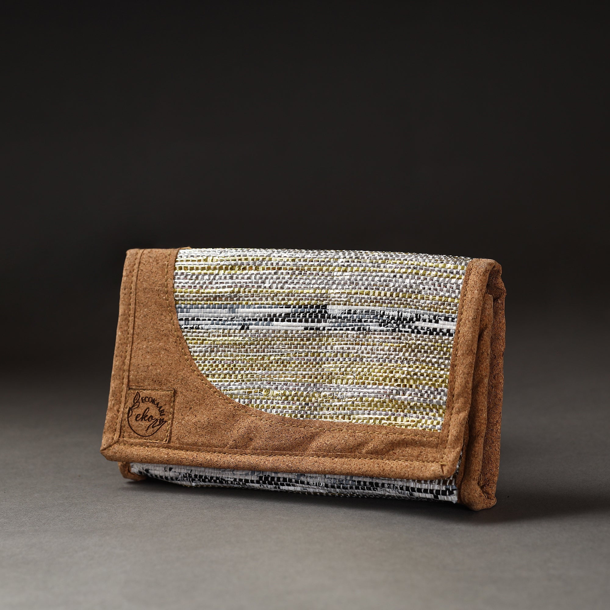 Multicolor Upcycled Weave Handcrafted Clutch
