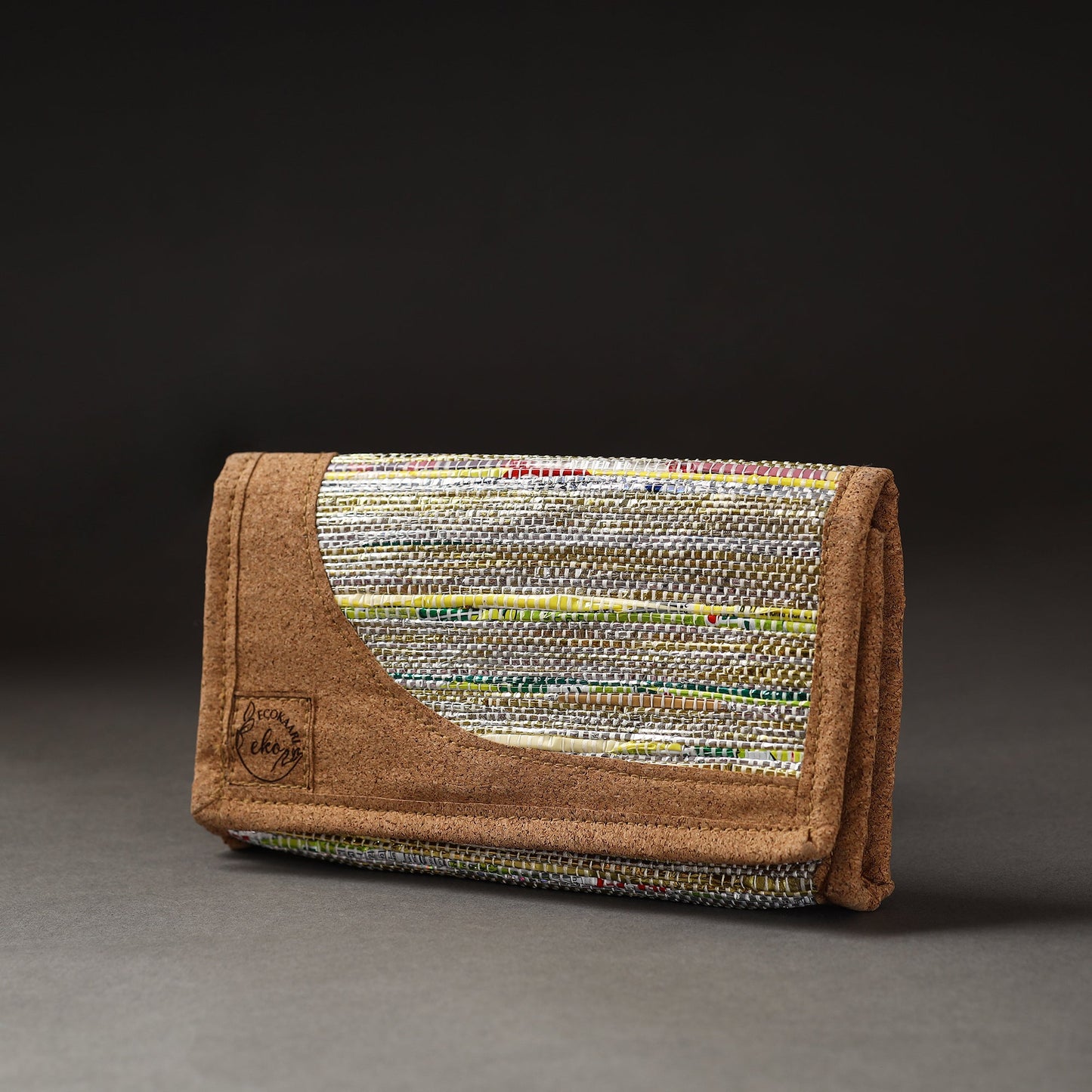 Multicolor Upcycled Weave Handcrafted Clutch