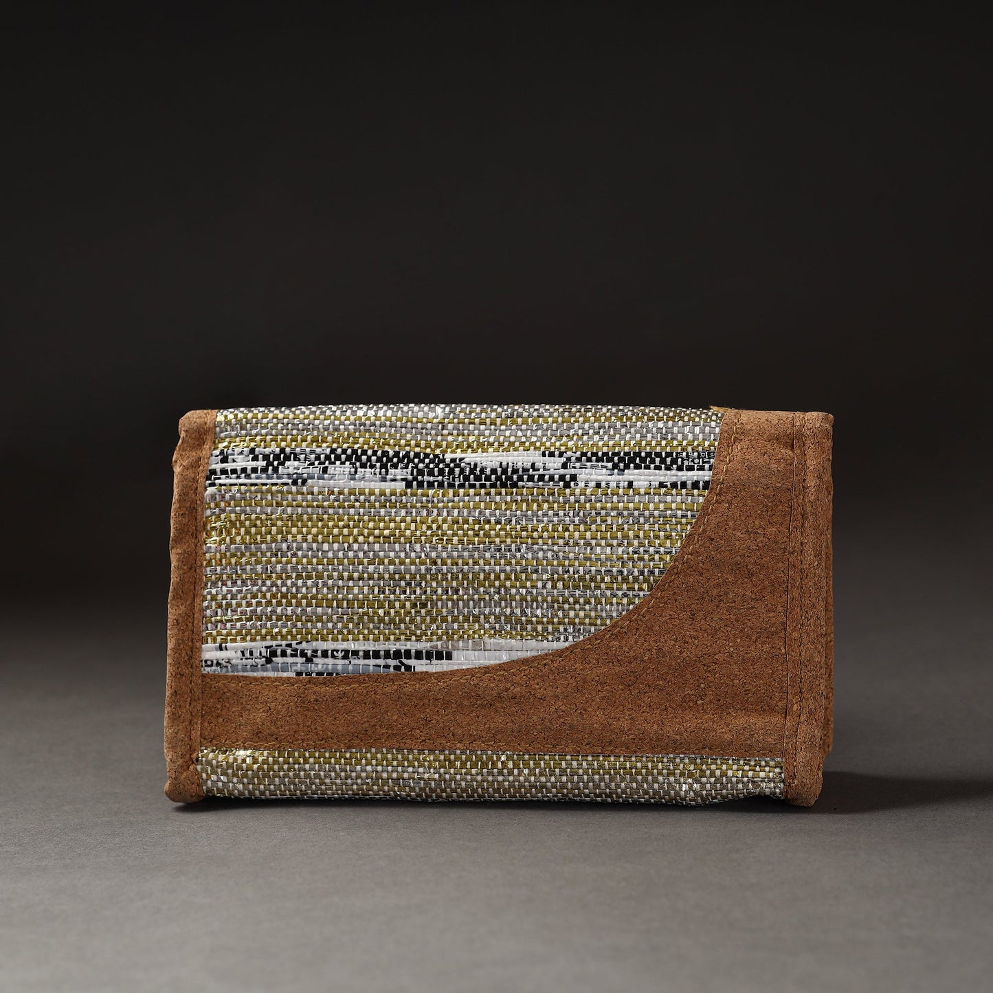 Multicolor Upcycled Weave Handcrafted Clutch