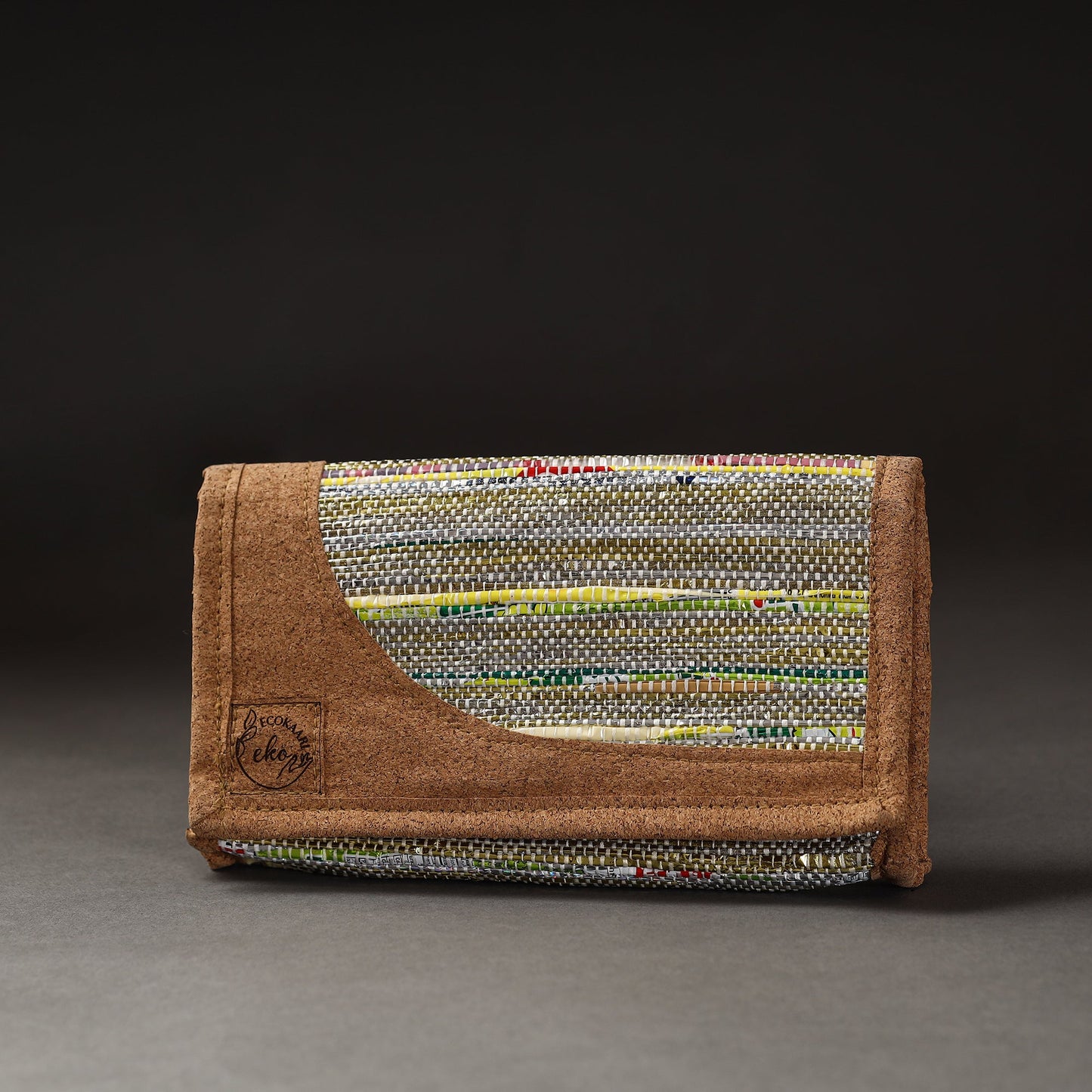 Multicolor Upcycled Weave Handcrafted Clutch