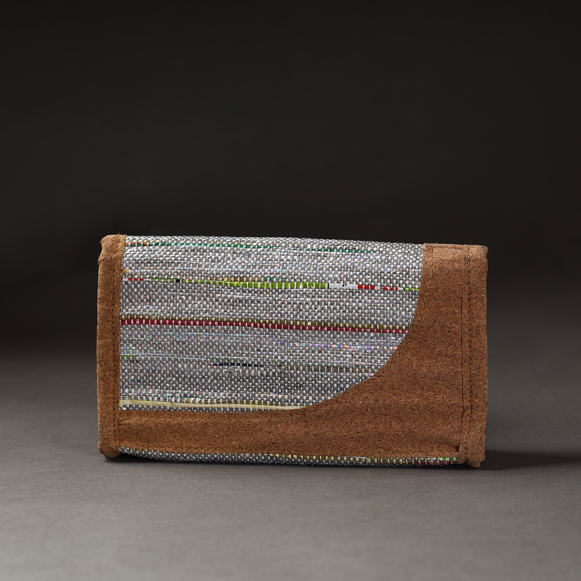 Multicolor Upcycled Weave Handcrafted Clutch