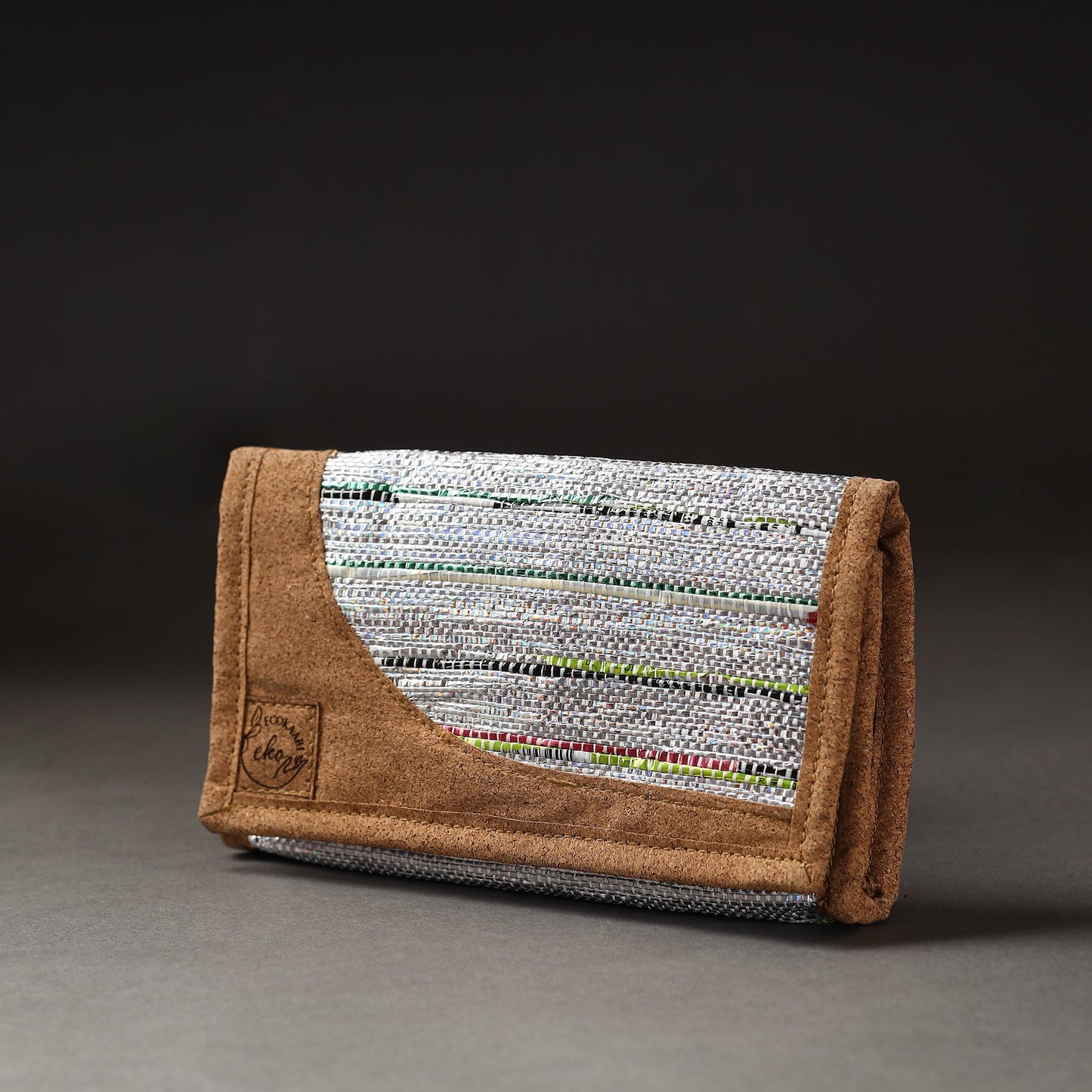 Multicolor Upcycled Weave Handcrafted Clutch