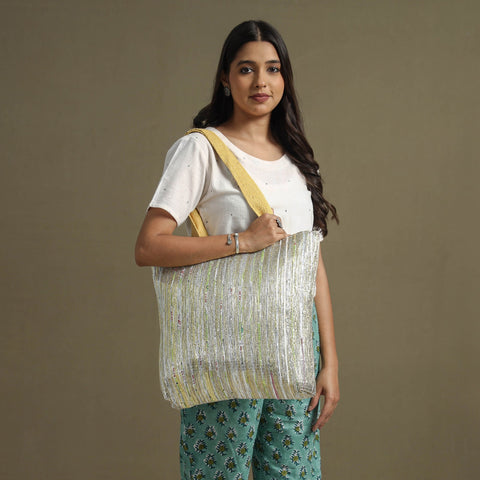 Multicolor Upcycled Weave Handcrafted Shoulder Bag