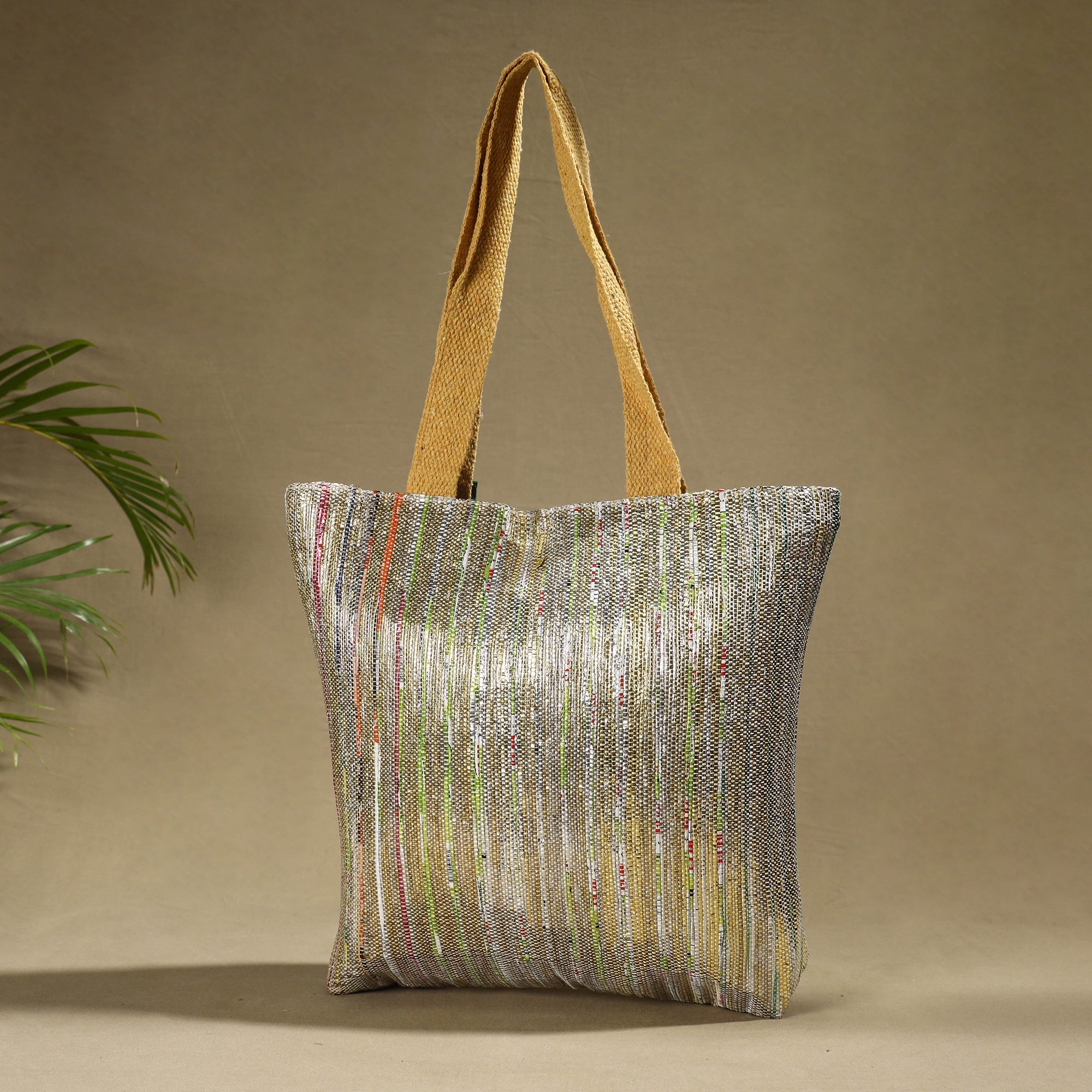 Multicolor Upcycled Weave Handcrafted Shoulder Bag