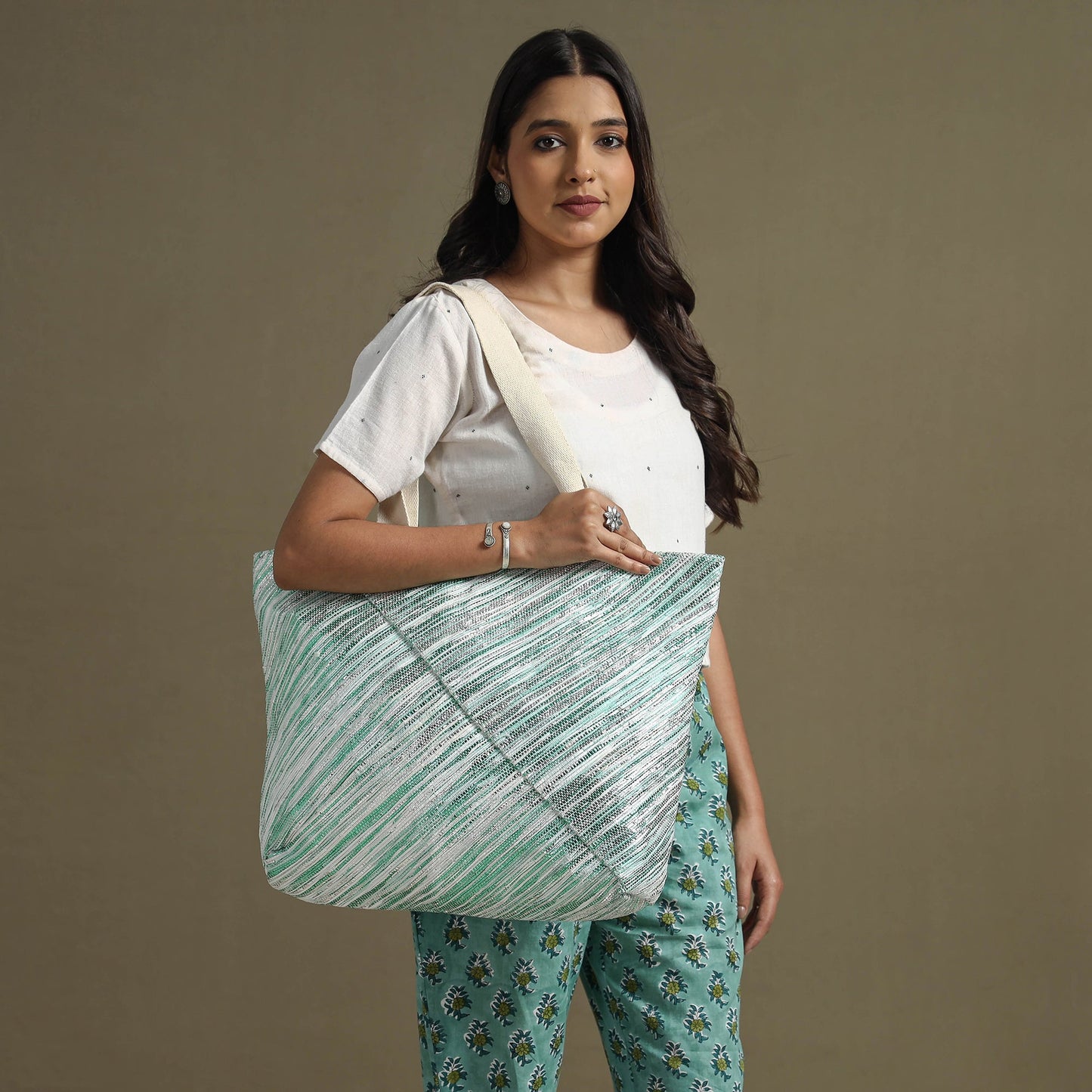  Upcycled Weave Handcrafted Shoulder Bag 