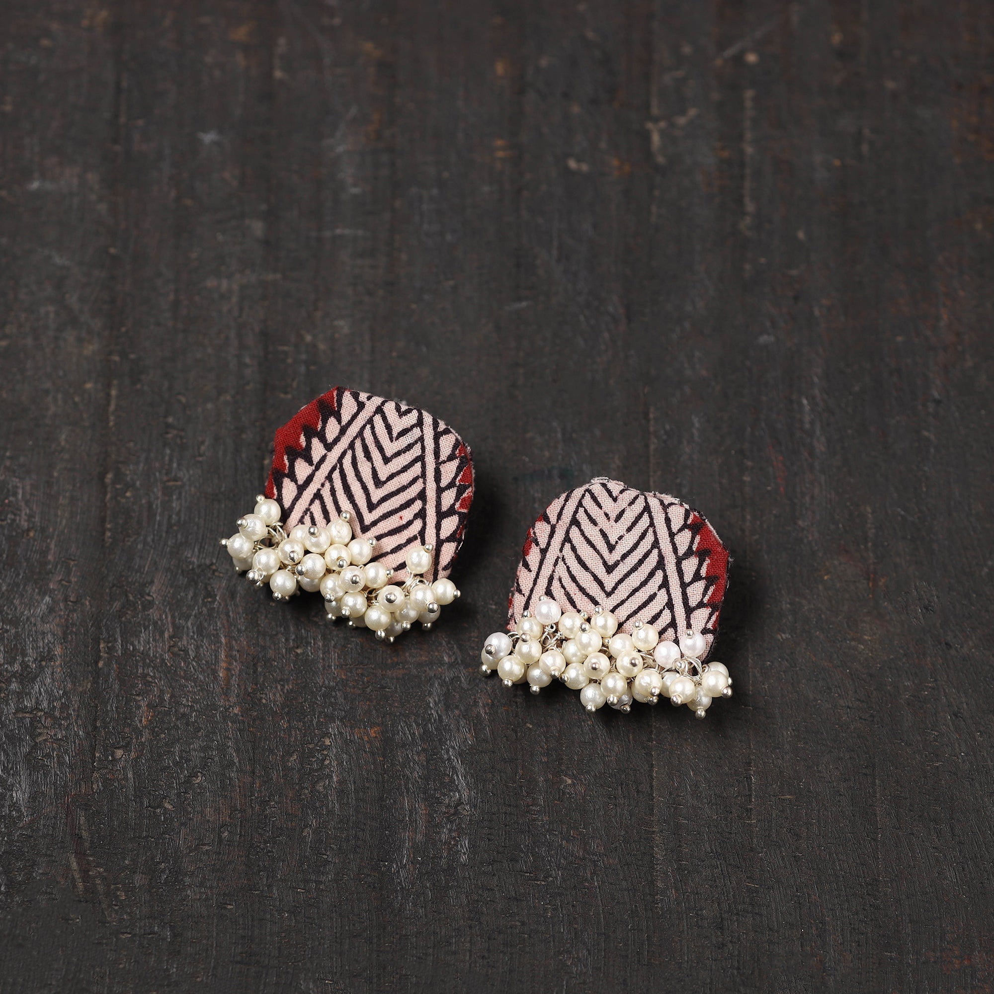 Buy Vedika Fabart Handmade Pearl Earrings