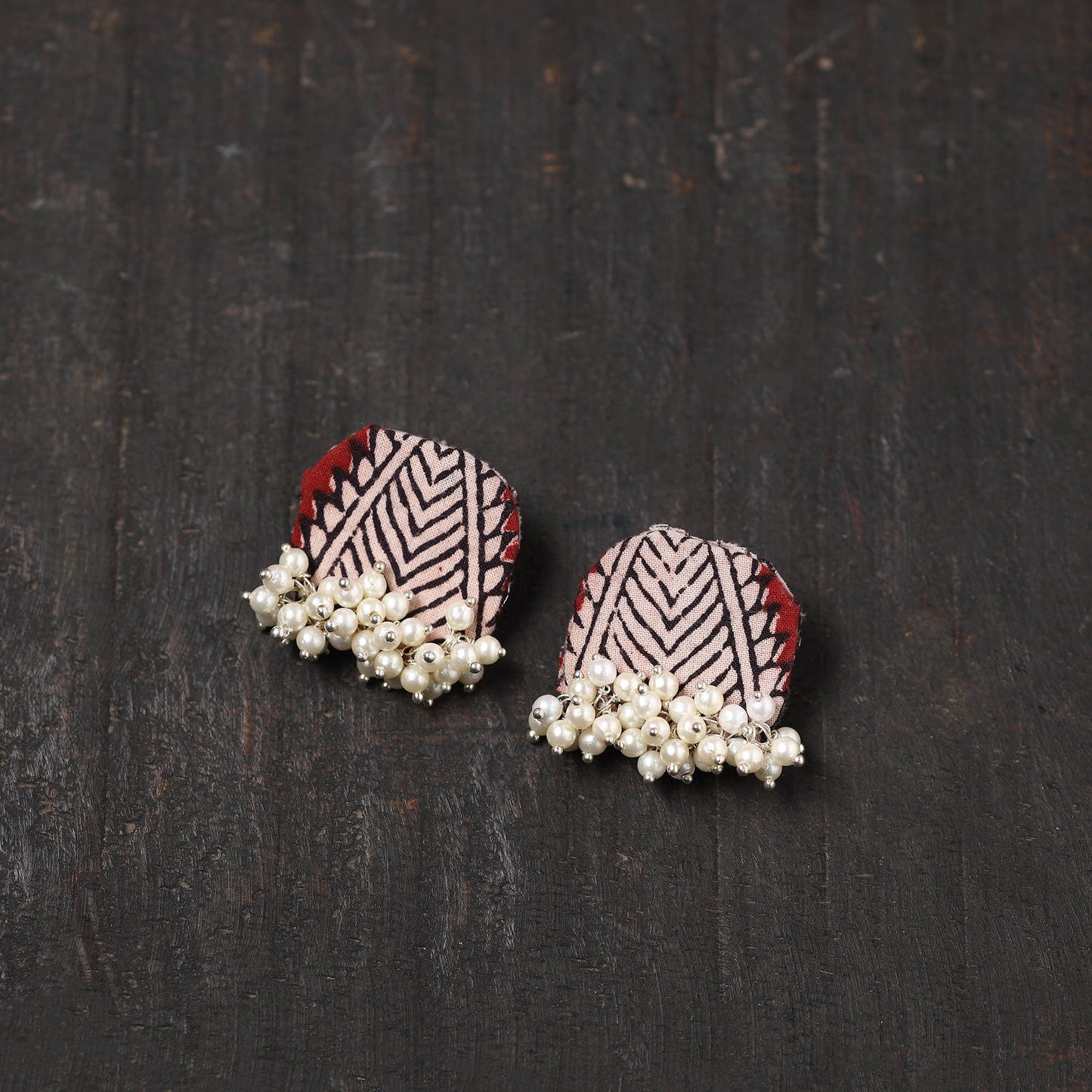 Buy Vedika Fabart Handmade Pearl Earrings