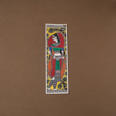 Handpainted madhubani painting by hira devi (22 x 7 in) 38