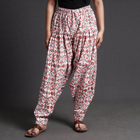 Buy Sanganeri Block Printed Cotton Elasticated Salwar Online at iTokri.com