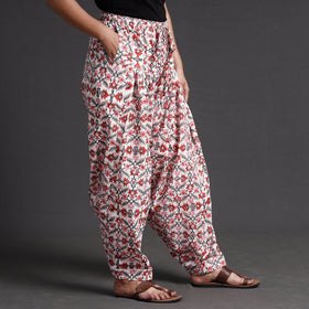Buy Sanganeri Block Printed Cotton Elasticated Salwar Online at iTokri.com