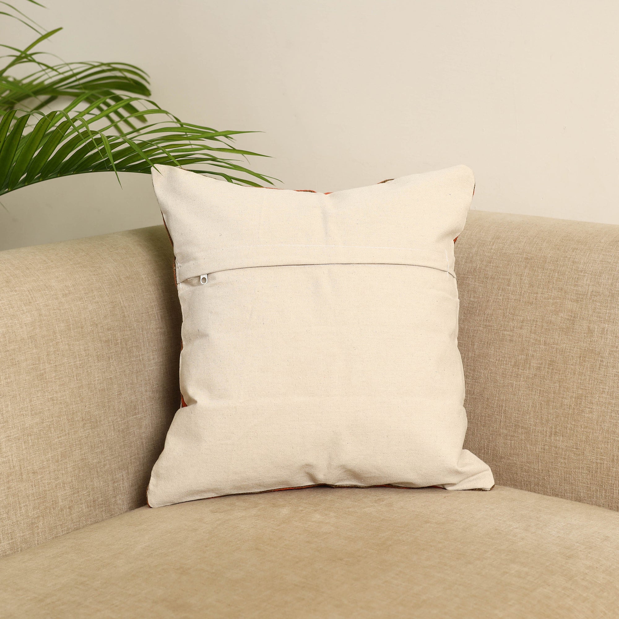 Multicolor Wool Thread Crewel Embroidery Cushion Cover