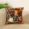 Multicolor Wool Thread Crewel Embroidery Cushion Cover