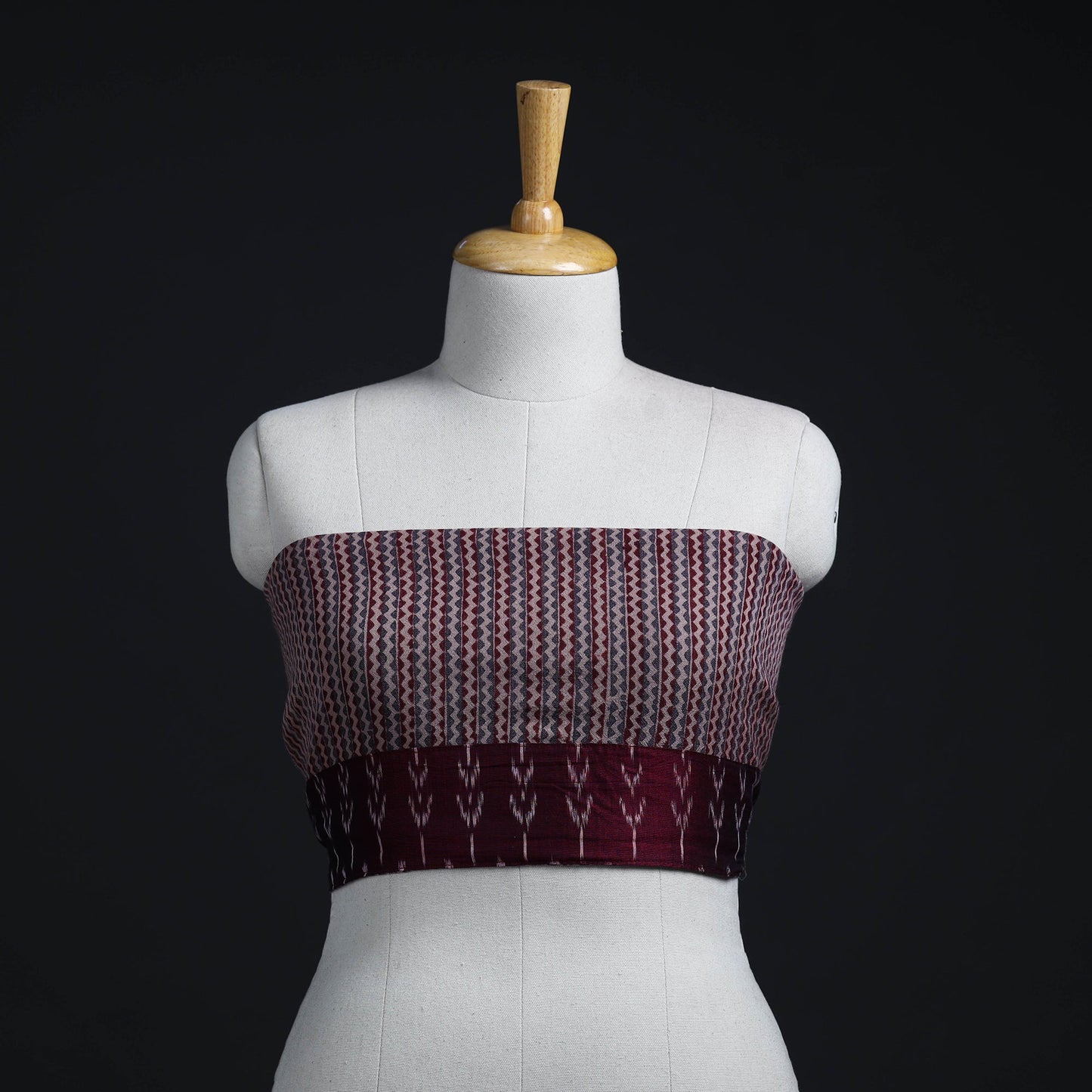 Multicolor - woollen bagh blouse piece 35 - handcrafted