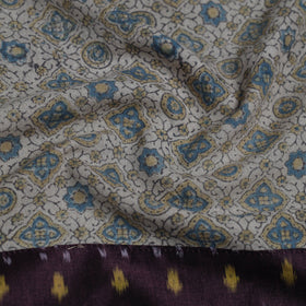 Buy Multicolor Block Print Woollen Ajrakh Blouse Piece 