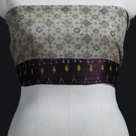 Buy Multicolor Block Print Woollen Ajrakh Blouse Piece 