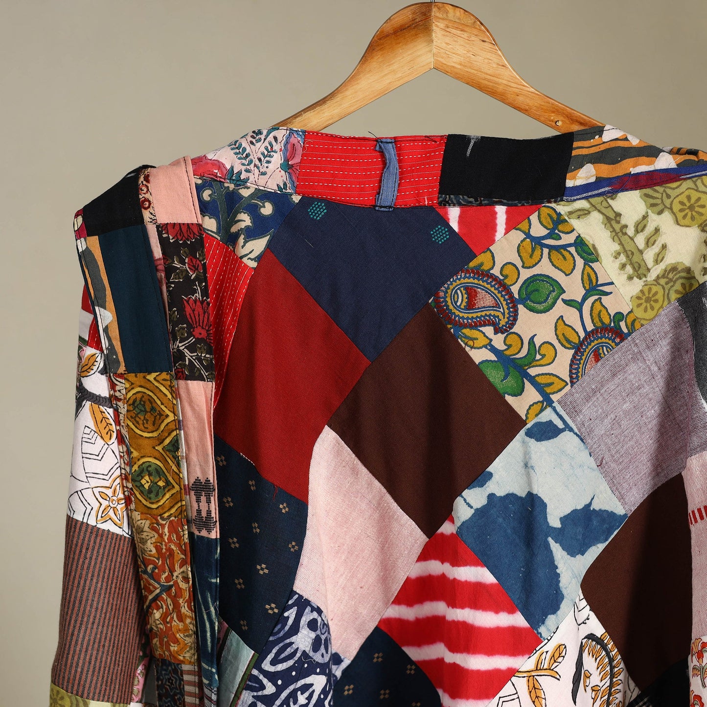 Multicolor Wrap Around Patchwork Cotton Skirt 