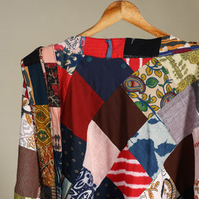 Multicolor Wrap Around Patchwork Cotton Skirt 