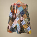 Multicolor Wrap Around Patchwork Cotton Skirt