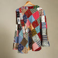 Multicolor Wrap Around Patchwork Cotton Skirt 
