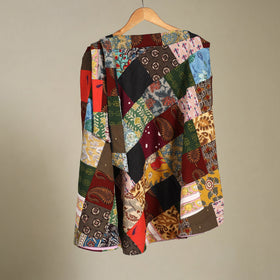 Multicolor Wrap Around Patchwork Cotton Skirt 