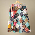 Multicolor Wrap Around Patchwork Cotton Skirt