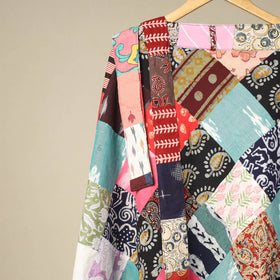 Multicolor Wrap Around Patchwork Cotton Skirt