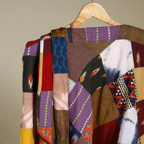 Multicolor Wrap Around Patchwork Cotton Skirt 