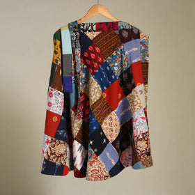 Multicolor Wrap Around Patchwork Cotton Skirt 