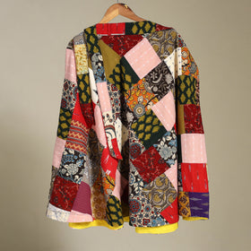 Multicolor - wrap around patchwork cotton skirt 15