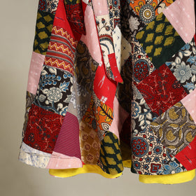 Multicolor - wrap around patchwork cotton skirt 15