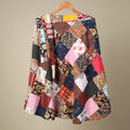 Multicolor Wrap Around Patchwork Cotton Skirt