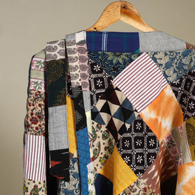 Multicolor Wrap Around Patchwork Cotton Skirt 