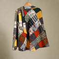 Multicolor Wrap Around Patchwork Cotton Skirt 