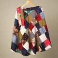 Multicolor Wrap Around Patchwork Cotton Skirt