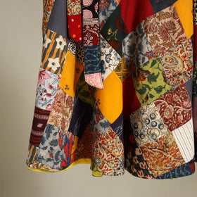 Multicolor - wrap around patchwork cotton skirt 22