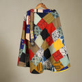 Multicolor Wrap Around Patchwork Cotton Skirt 