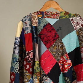 Multicolor Wrap Around Patchwork Cotton Skirt 