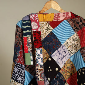 Multicolor - wrap around patchwork cotton skirt 28