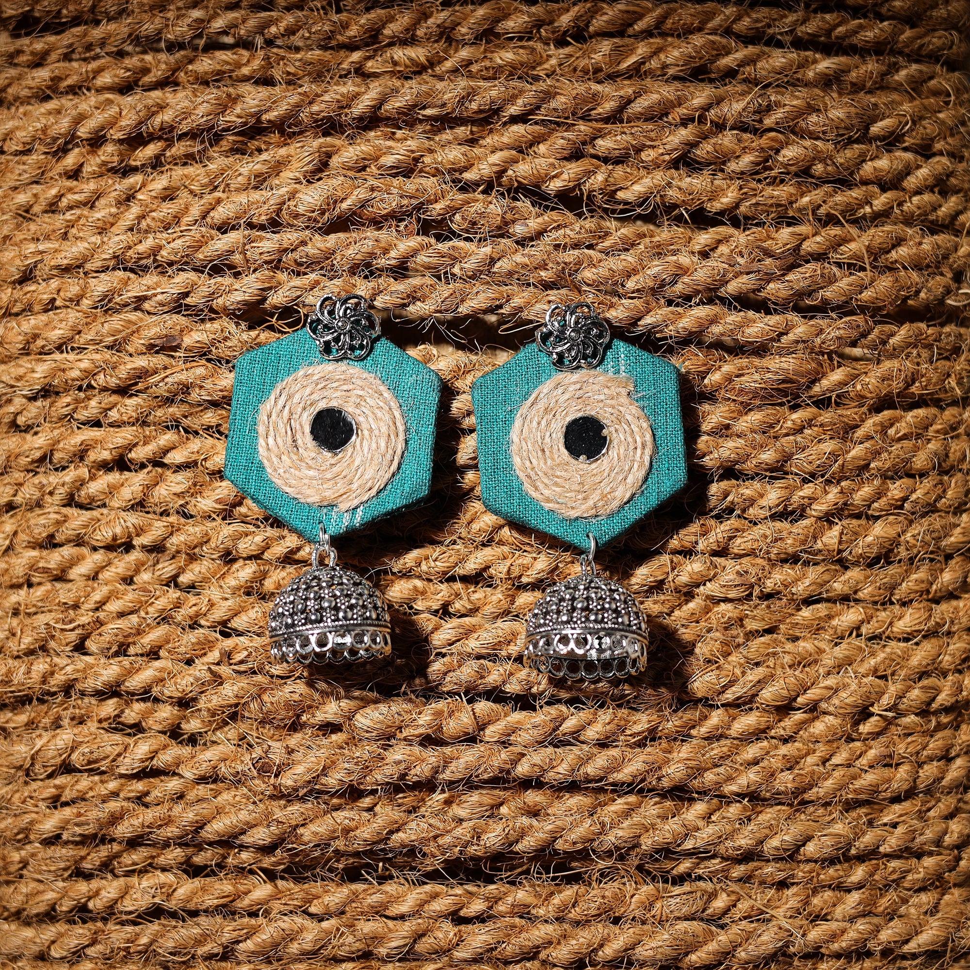 Zeba Handcrafted GS Fabart Jhumki Earrings