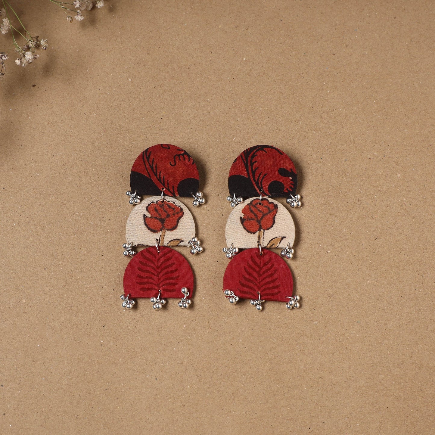 Zeenat ghungroo work fabart handmade earrings - handcrafted