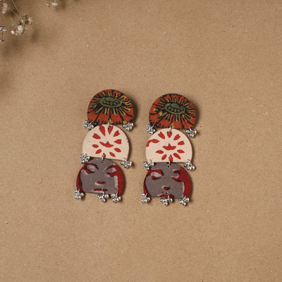 Zoya ghungroo work fabart handmade earrings - handcrafted