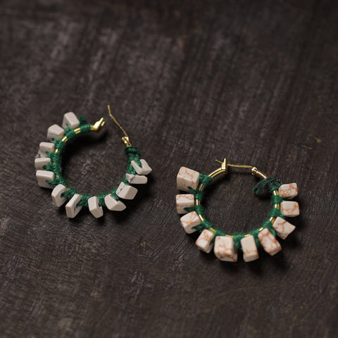 Buy Zubiya Handmade Thread & Stone Work Earrings 01 Online at iTokri.com